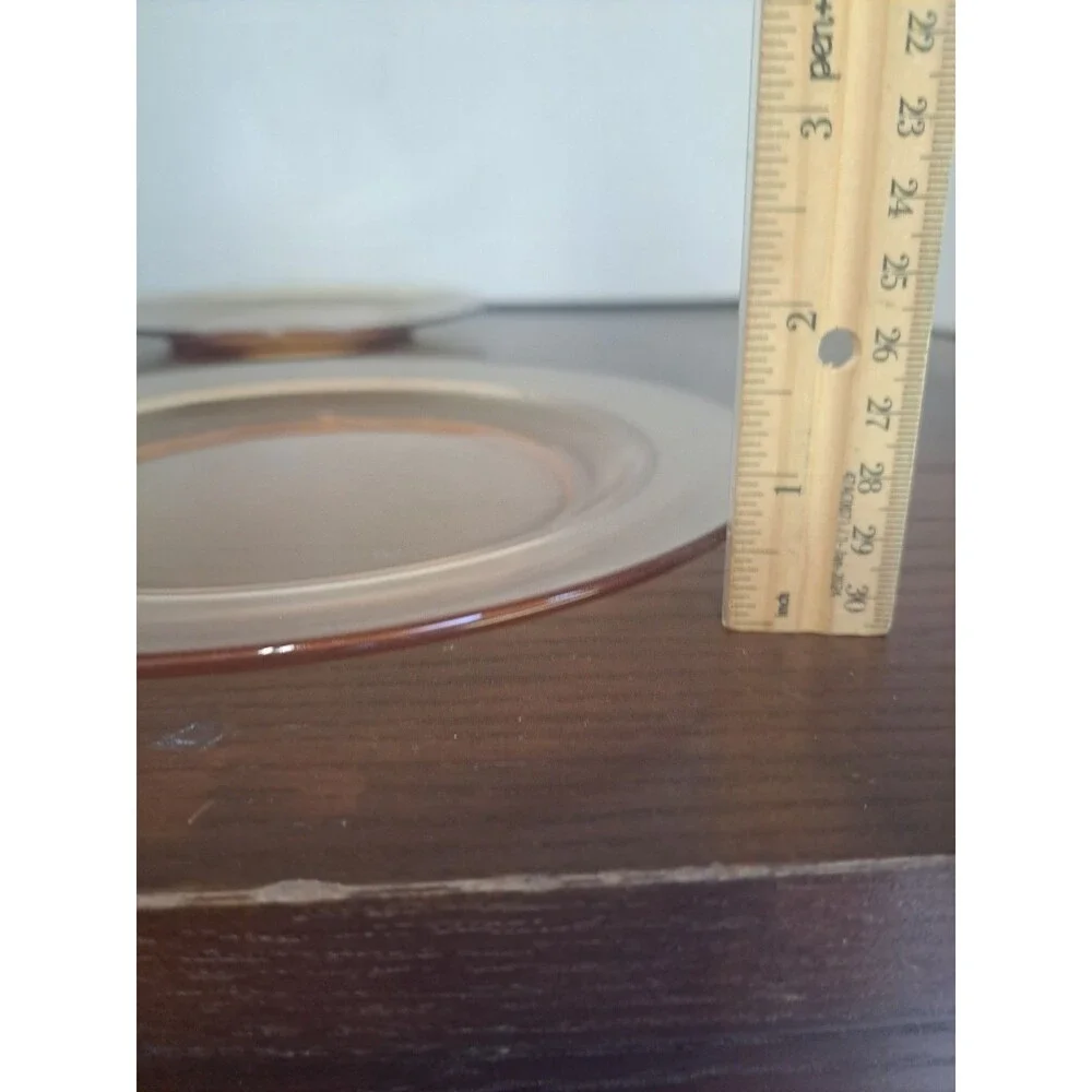 Vintage Amber Glass Plate 8.5in